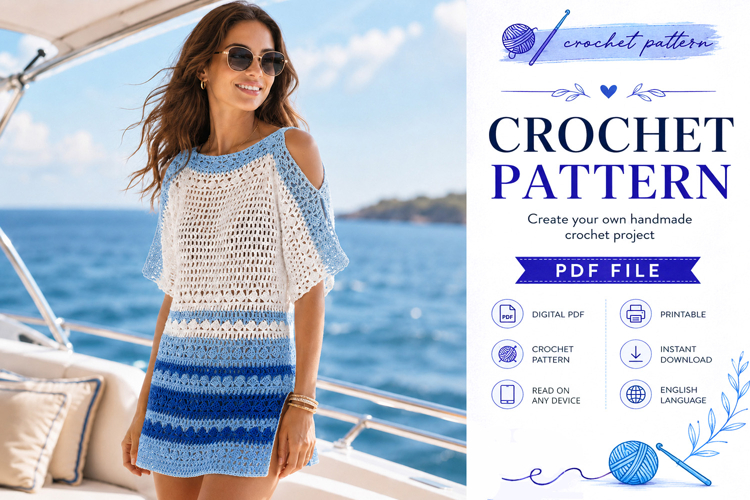 Crochet Beach Cover Up Pattern PDF
