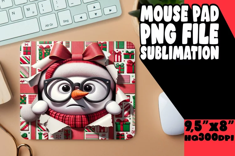 Cheerful 3D Hole in Wall Mousepad Art
