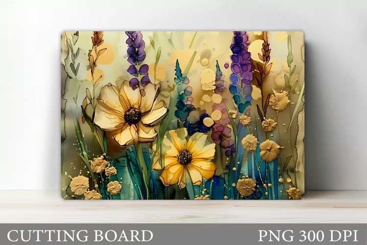 Flowers Cutting Board Design. Flowers Kitchen Cutting Board