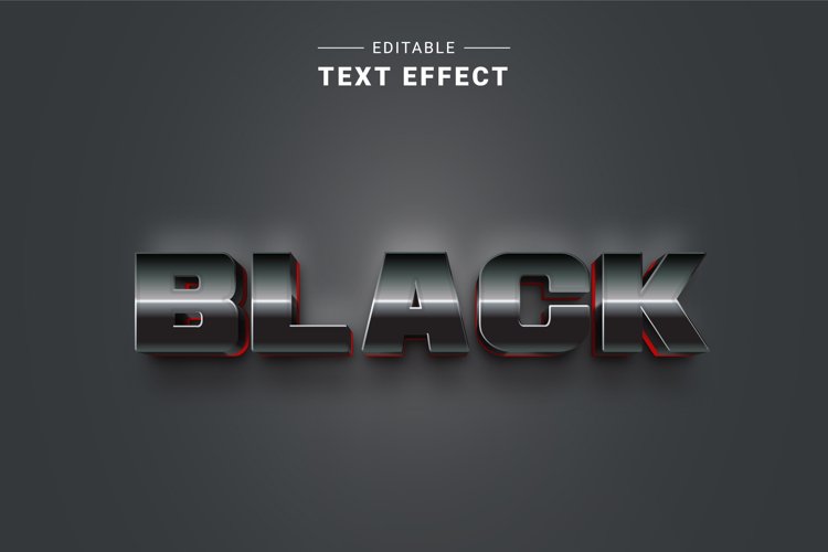 Editable Text Effect for Illustrator. Vector Graphic styles example image 1