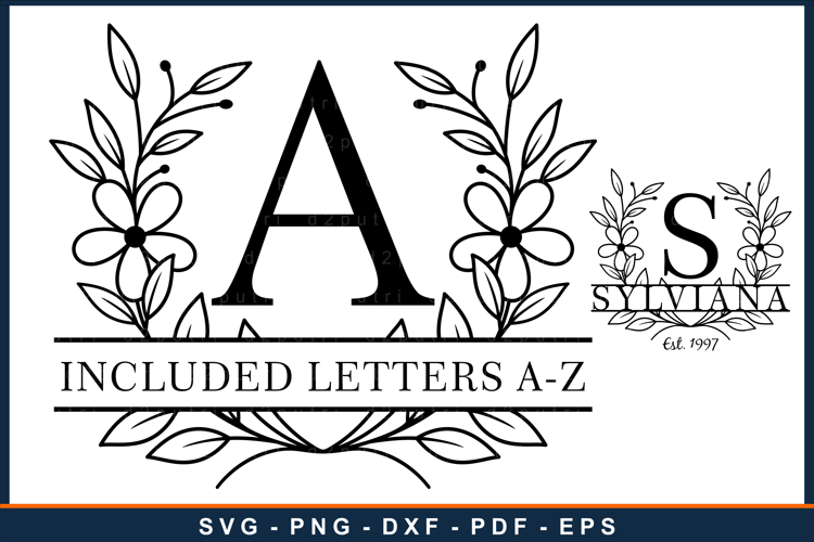Flower Monogram SVGs Image 2
