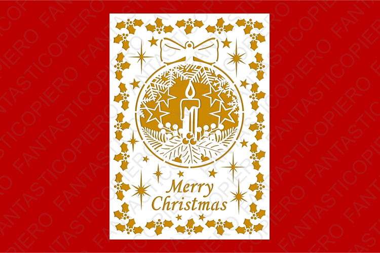 Merry Christmas SVG PNG, Greeting Card SVG for Cut Machines