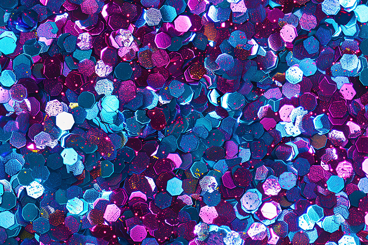 A sparkling teal and silver glitter background example image 1
