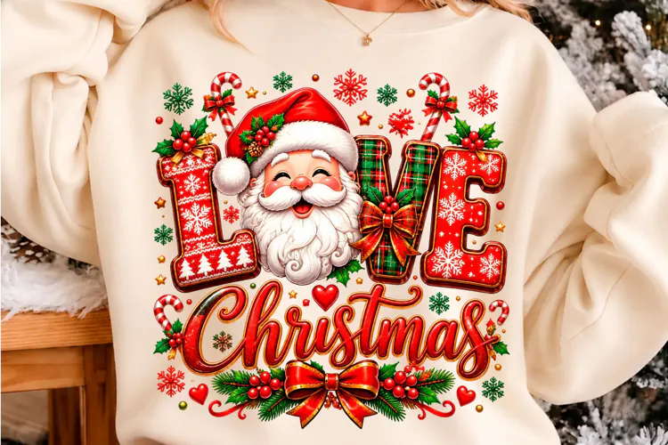 Love Christmas Santa t shirt png