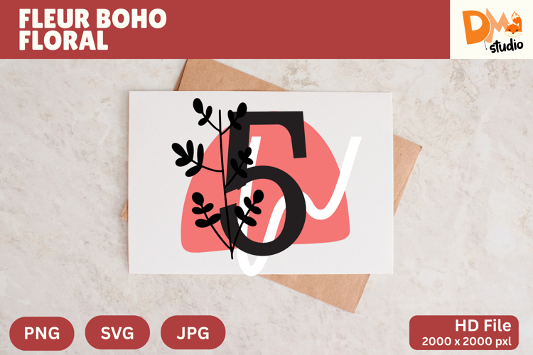 Boho Floral Svg Image 24