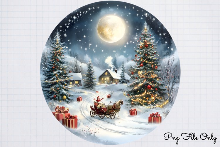 Christmas Winter Scenes Clipart PNG