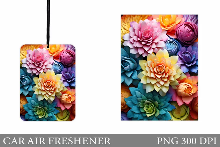 Flowers Car Air Freshener. 3D Flowers Car Air Freshener