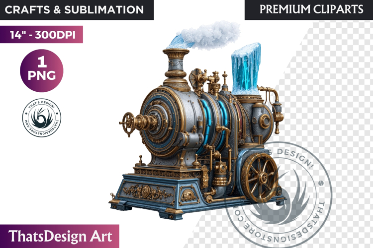 Steampunk Winter Fantasy Sublimation Graphics PNG clipart