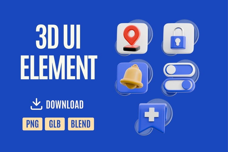 3D App UI Essentials Pack 03
