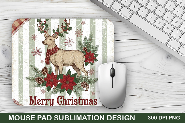 Merry Christmas Mouse Pad Sublimation - Christmas Design