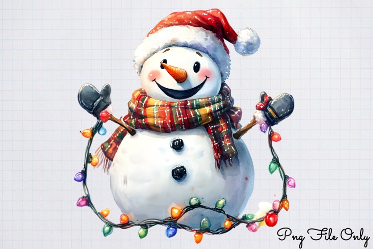 Cute Snowman Clipart Image 7