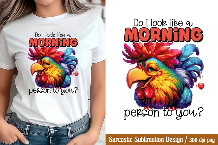 Funny Sarcastic Sublimation, Do i look like a morning person