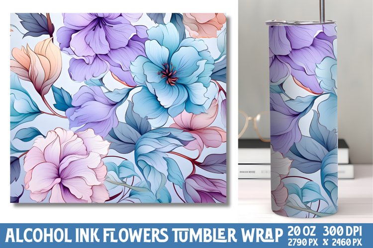 Alcohol Ink Tumbler Wrap Image 11