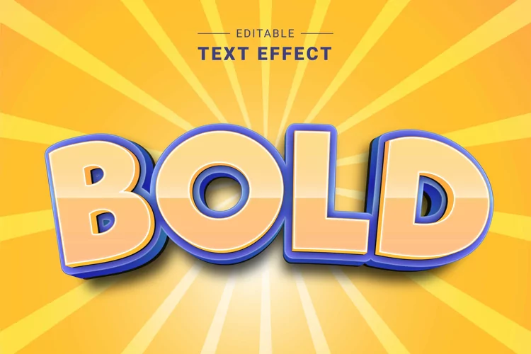 Editable Text Effect for Illustrator. Vector Graphic styles
