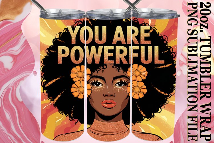 ENCHANTING ADVENTURES 20oz TUMBLER WRAP, Afro Woman