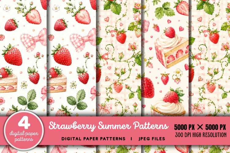 Strawberry Summer Patterns JPG