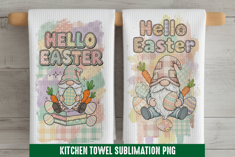 Hello Easter - Kitchen Towel Sublimation, Kitchen Towel