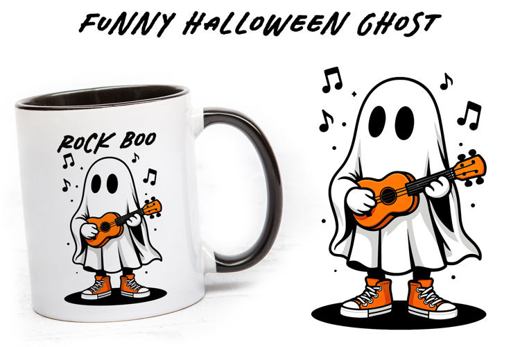 Funny ghost clipart, Halloween Sublimation PNG.