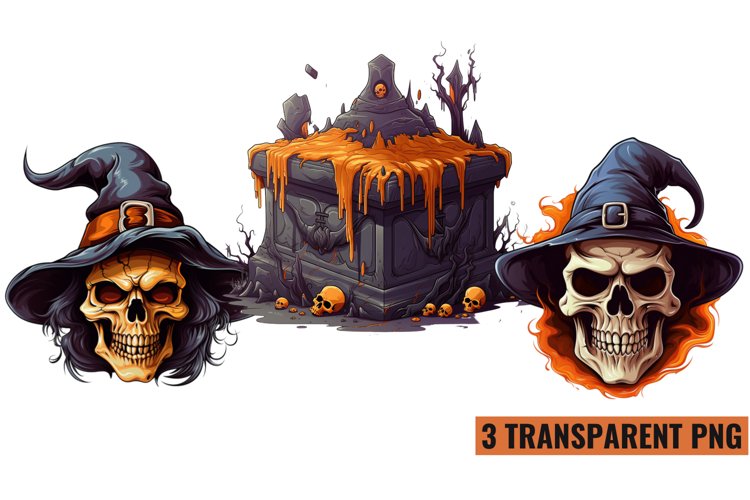 Watercolor Halloween Clipart Sublimation, PNG