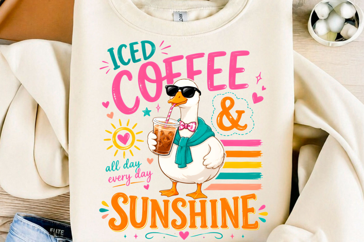 Iced Coffee Sunshine Goose PNG