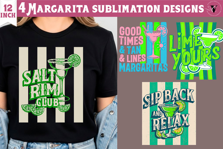 4 Summer Sublimation Clipart | Margarita PNG