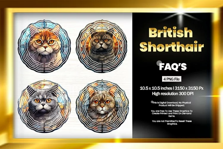 British Shorthair Wind Spinner Sublimation - 04 Variations