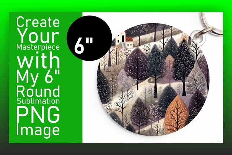 Seasons Greetings Tree Design Sublimation Coaster