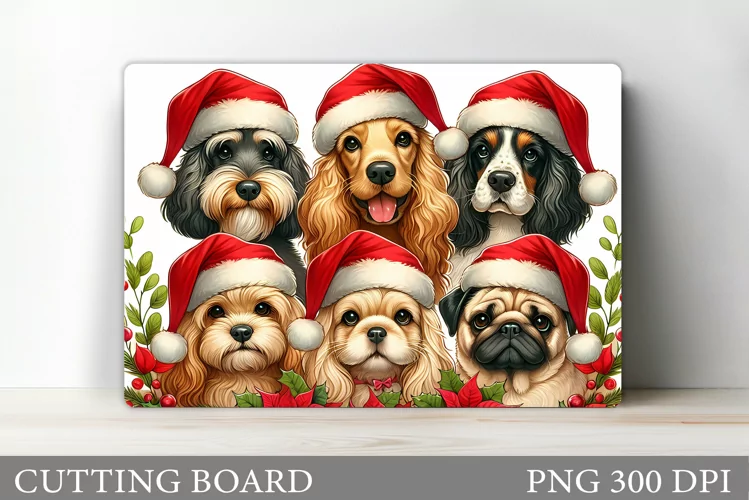 Christmas Dogs Cutting Board. Christmas Cutting Board Design