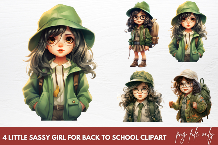 Cute Girl Clipart Image 2