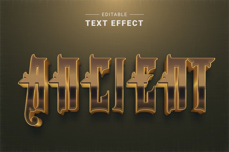 Editable Text Effect for Illustrator. Vector Graphic styles example image 1