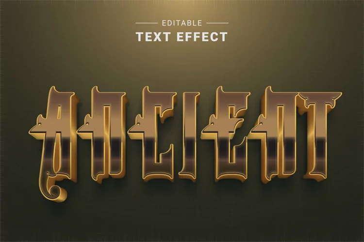 Editable Text Effect for Illustrator. Vector Graphic styles