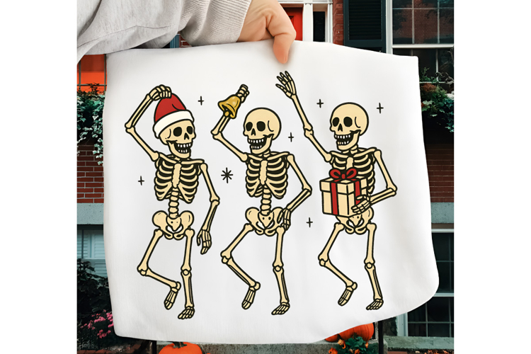 Christmas Dancing Skeleton PNG, Christmas PNG, Christmas