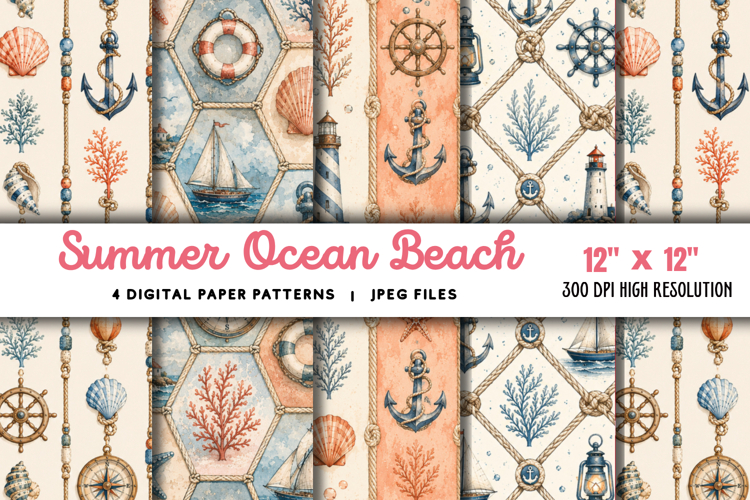 Beach Scrapbook Paper Image 8