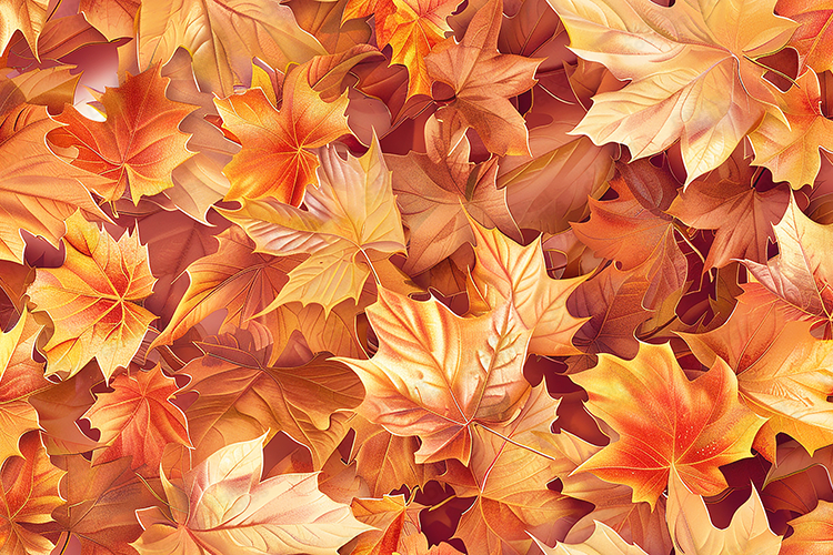 Warm Autumn Leaves Background with Soft Fall Color Layers