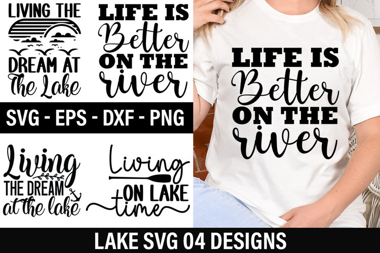 Lake Quotes Design - Living The Dream At The Lake