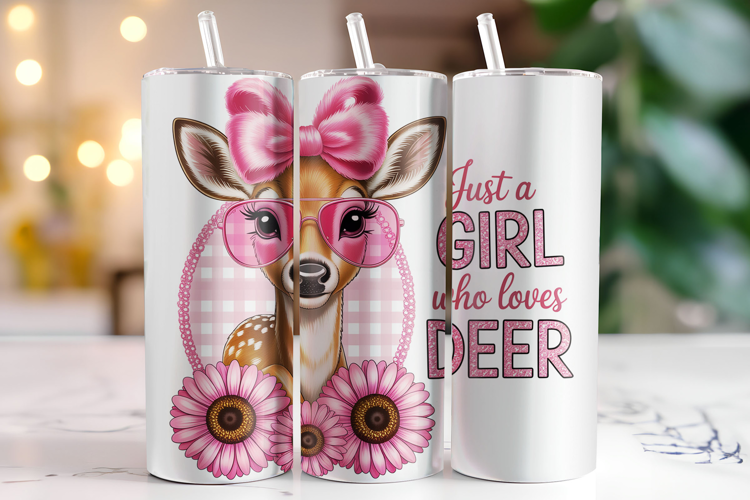 Just a Girl who Loves Deer Tumbler Wrap | Sublimation