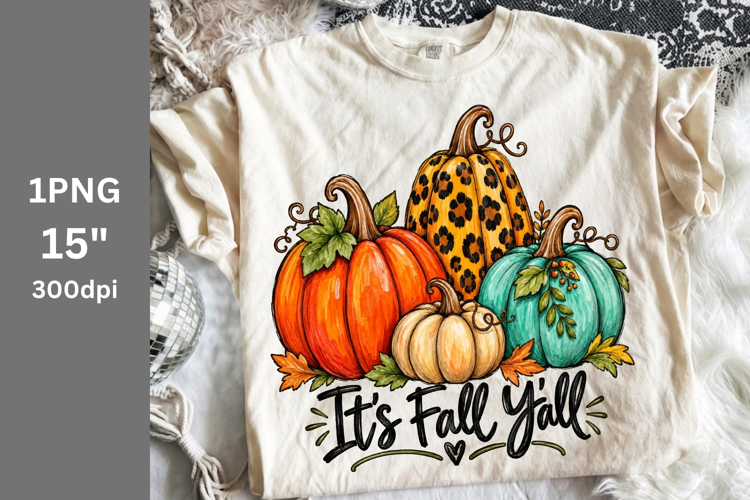 Fall PNG, Pumpkin PNG, It's Fall Yall PNG