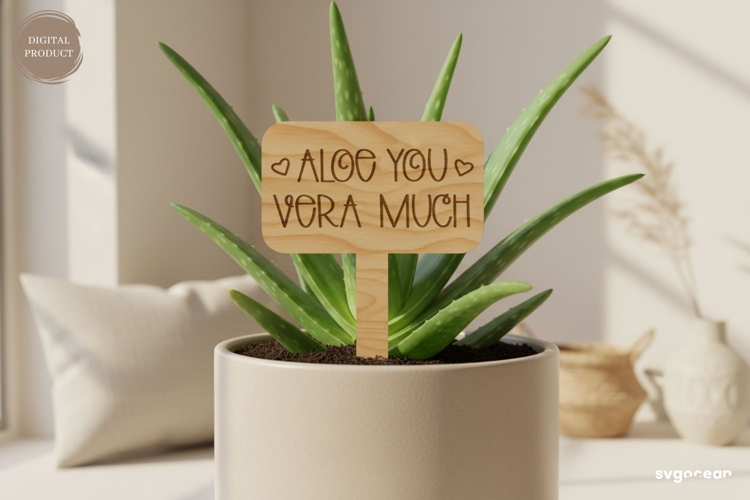 Wooden Plant Tag Laser Cut | Herb Label | SVG