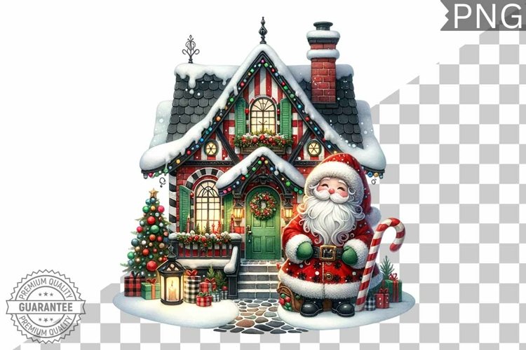 Christmas Santa Sublimation - Clipart PNG Design example image 1