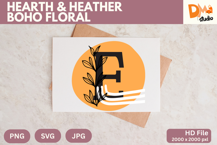Hearth   Heather Boho Floral Monogram