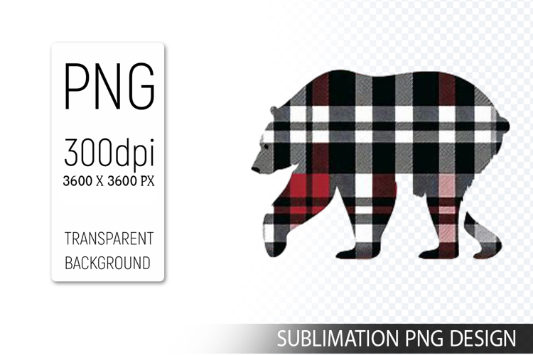 Cute Christmas Bear , Animal Sublimation Clipart PNG