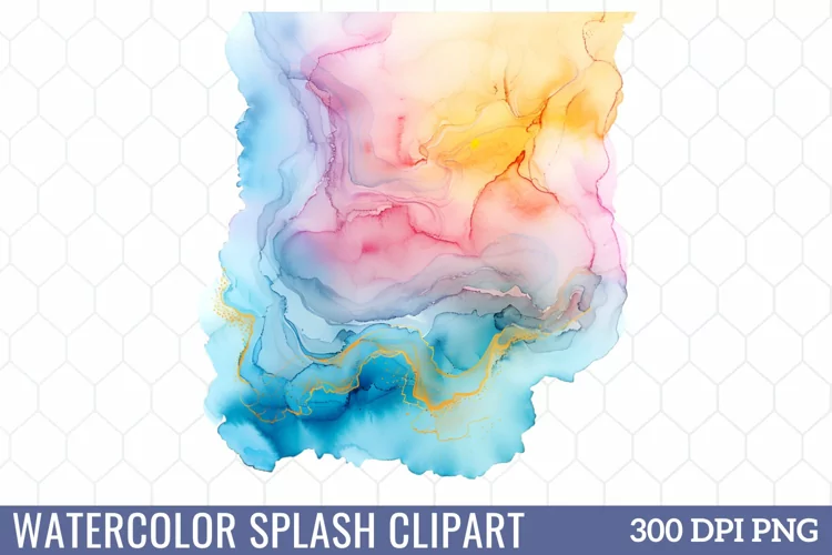 Watercolor Splashes Clipart