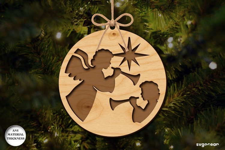 Christmas Nativity Ornament Laser Cut | Glowforge | SVG