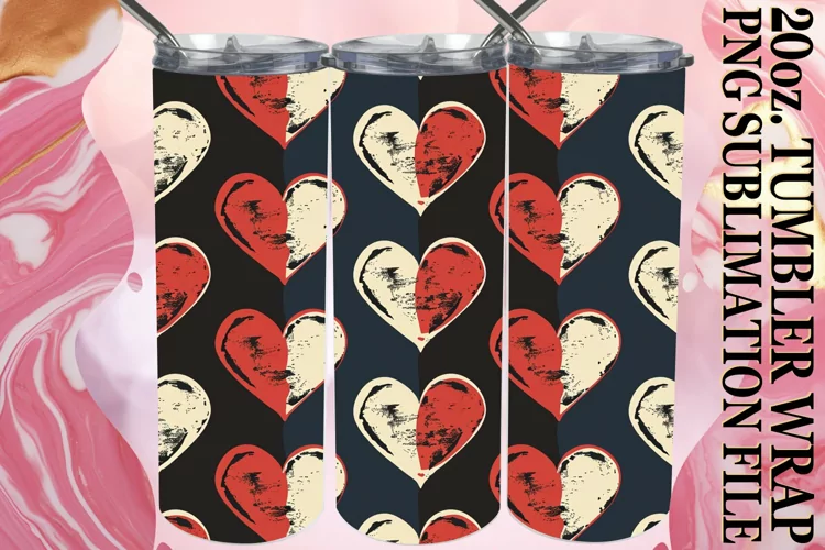 Love & Hearts Sublimation - 20oz Wrap