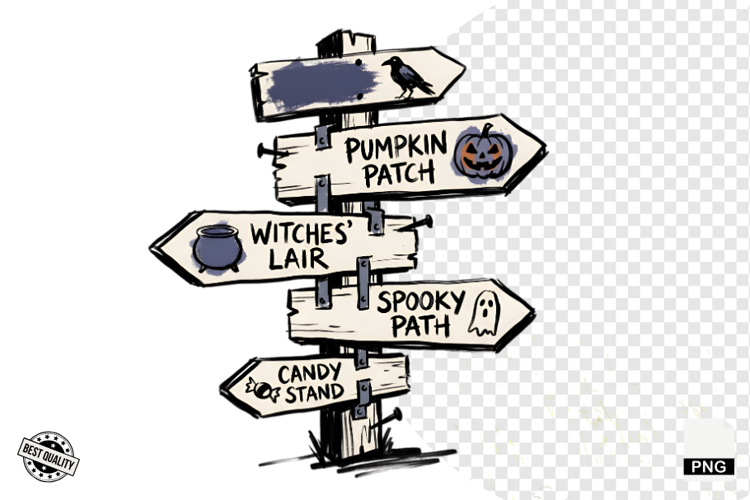 Halloween Signage PNG Clipart