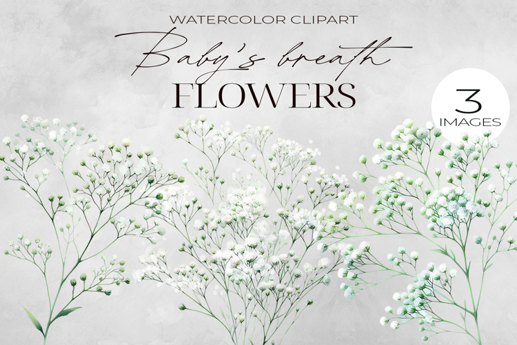 Watercolor Flower Clipart Image 3