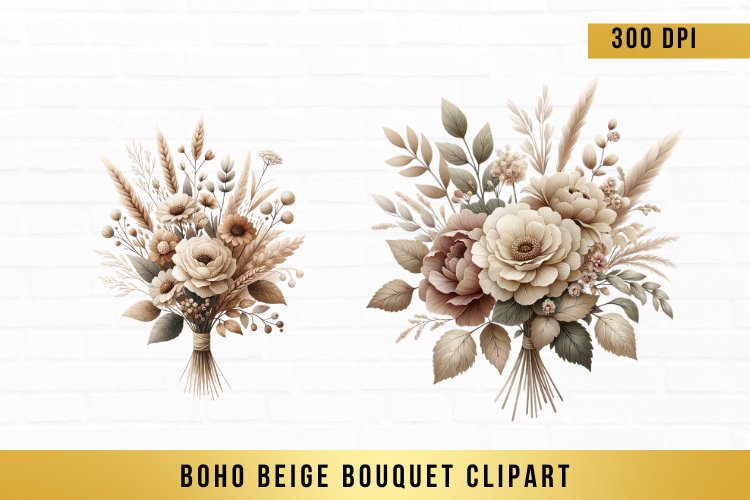 Boho Flowers Clipart Image 10