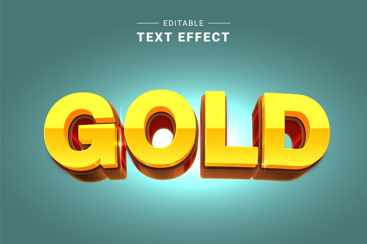 Editable Text Effect for Illustrator. Vector Graphic styles example image 1