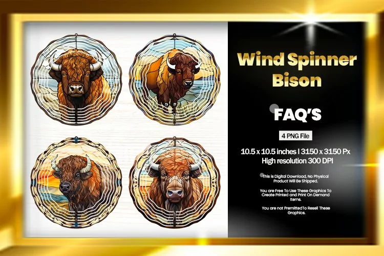 Bison Wind Spinner Sublimation - 04 Variations