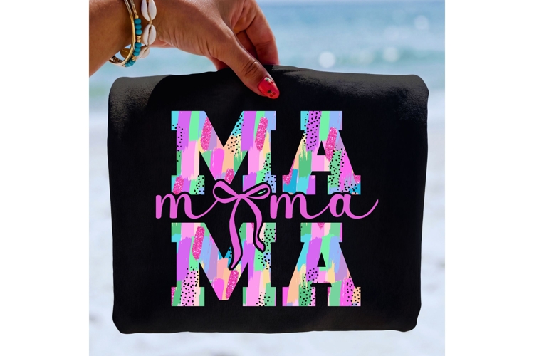 MAMA Retro Easter Brushstroke PNG | Easter Family Design DIY